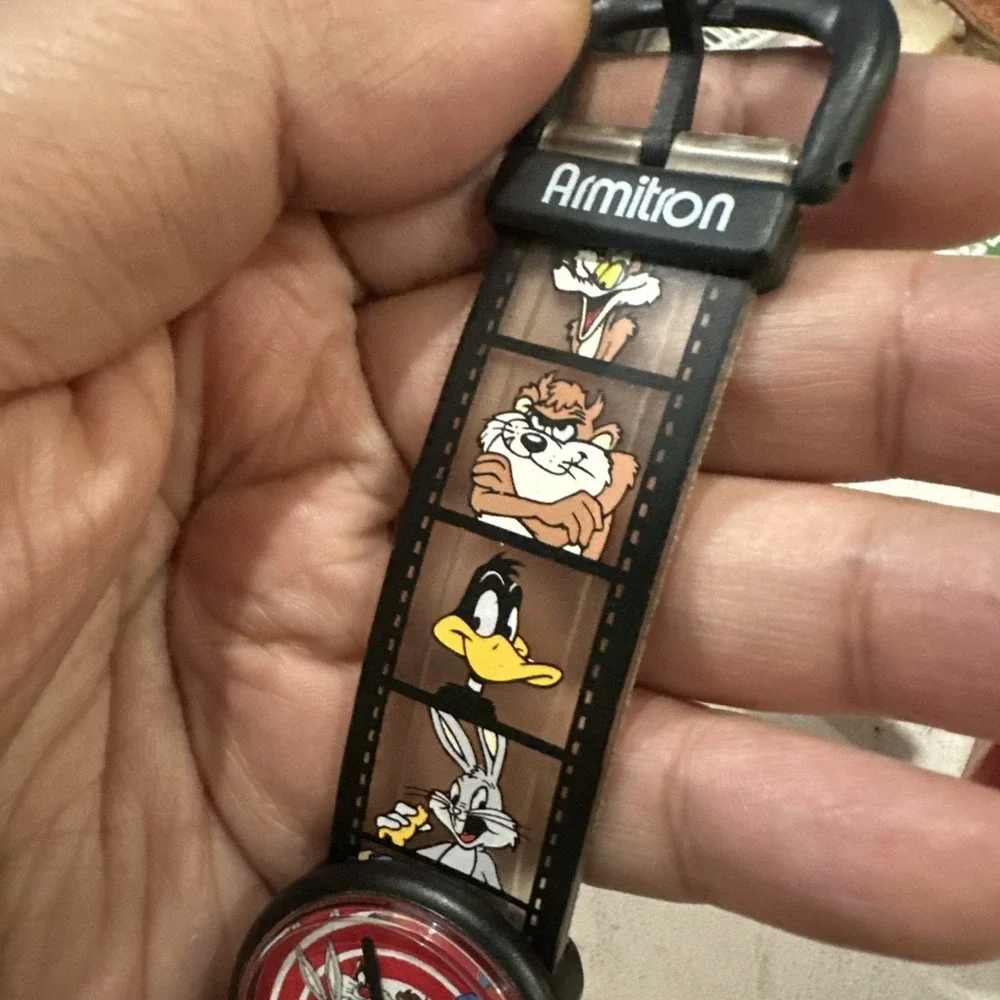 Works VTG 1990s Armitron Looney Tunes Quartz Unisex Watch 34mm Warner Brothers